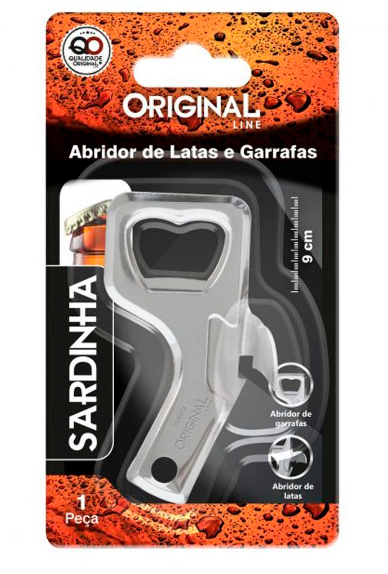 Abridor De Latas E Garrafas 9cm Aço Inox - Original Line