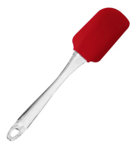 Espatula De Silicone Acrilico Arredondada 25cm Vermelho