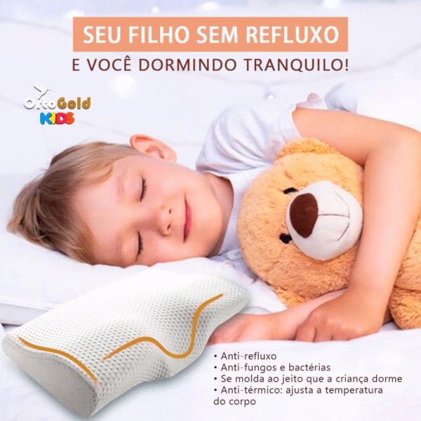 Travesseiro Kids Antirefluxo Cervical OrtoGold - Imagem 2